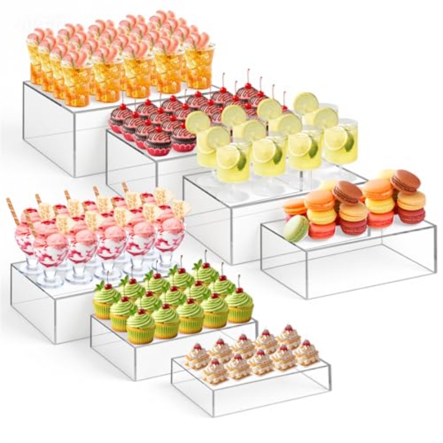 Display Risers Set - Yiyecek servisi tatlı masası yükseltici seti: