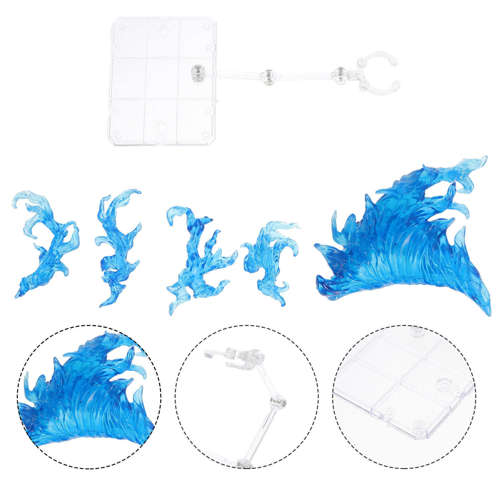 Action Figure Stand - 1 Set Alev Efektli Aksiyon Figürü