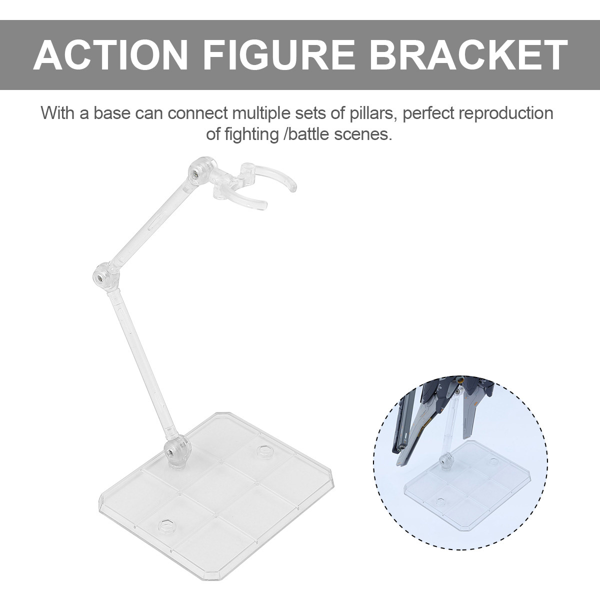 Action Figure Stand - 5 Adet Aksiyon Figürü Tabanı, 1/144