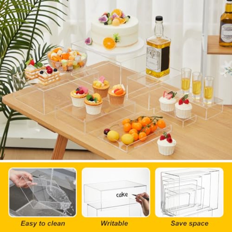 Yiyecek servisi tatlı masası y - Display Risers Set incelemesi ve fiyatı