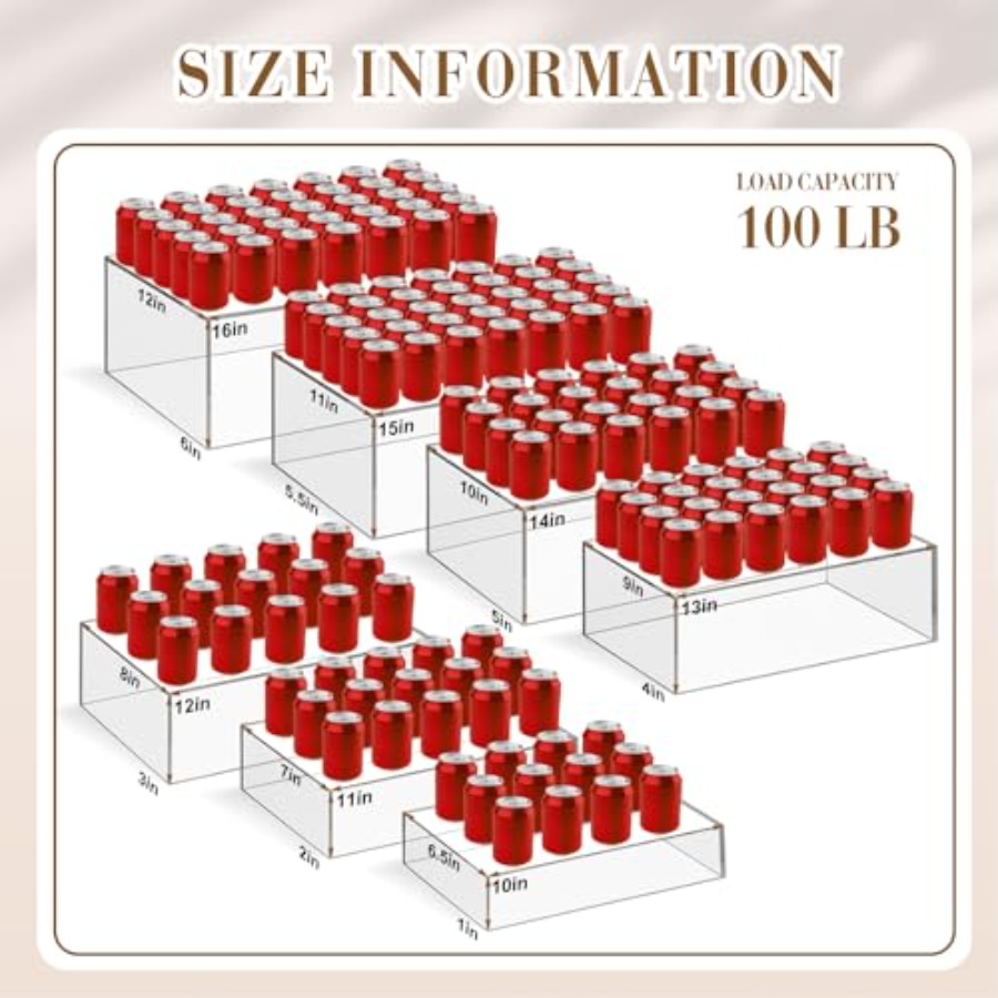 7 Parça Ekstra Büyük Büfe Sunu - Display Risers Set incelemesi ve fiyatı